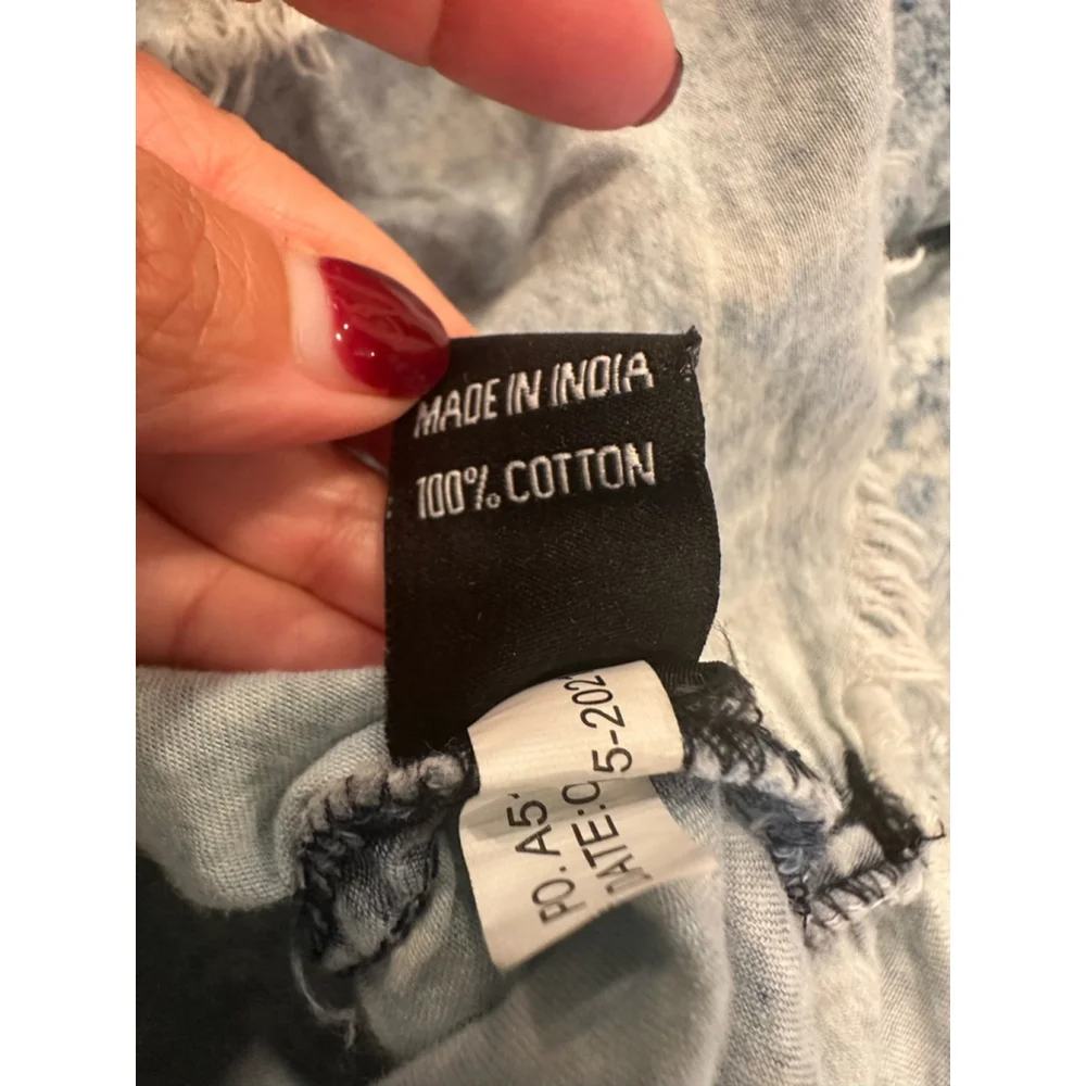 Women's Thrill Jeans Denim Shirt Dress 2X Blue Distressed - Picture 8 of 10